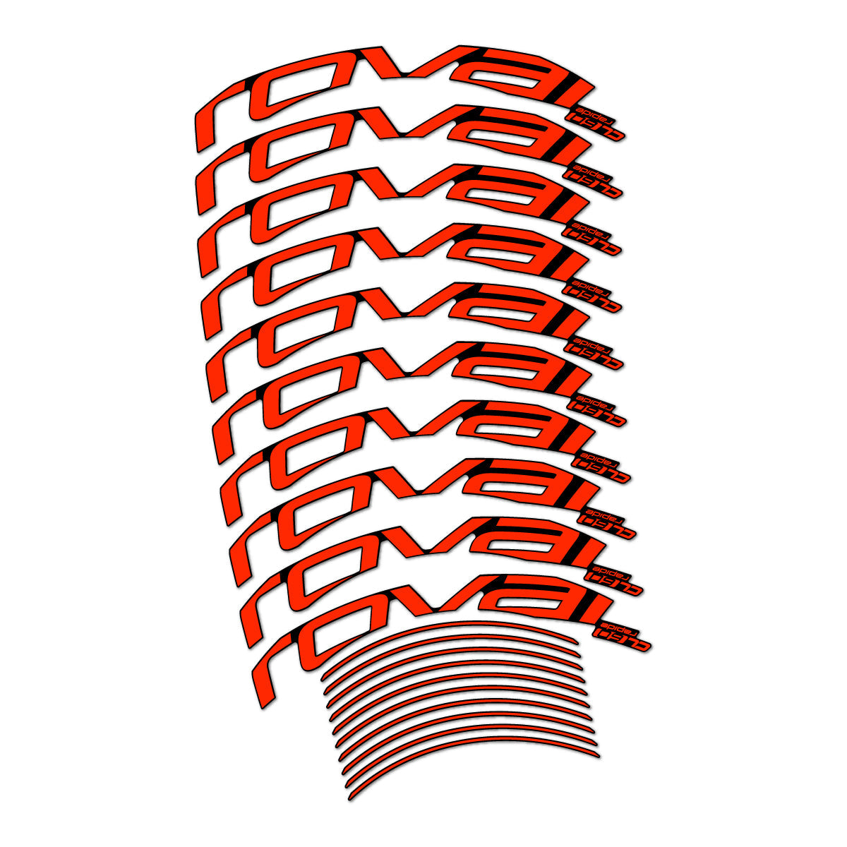 Neon Red decal for Roval CL 60 Rim Brake road wheel 60mm – bike sticker vinyl