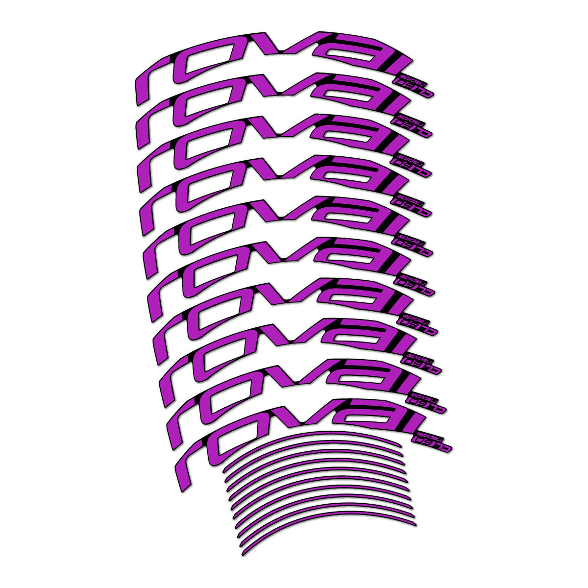 Violet Pink decal for Roval CL 60 Rim Brake road wheel 60mm – bike sticker vinyl