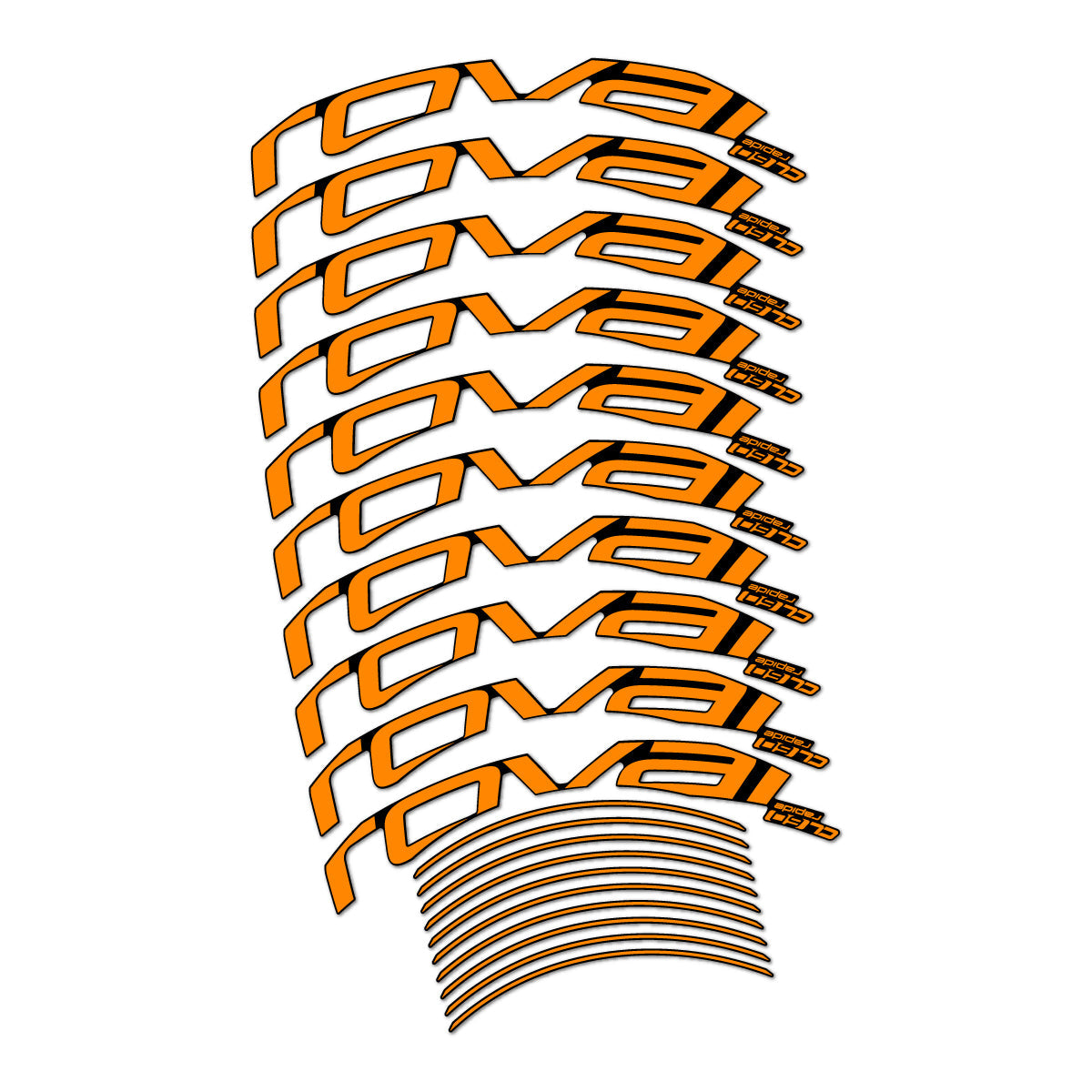 Saffron Yellow decal for Roval CL 60 Rim Brake road wheel 60mm – bike sticker vinyl