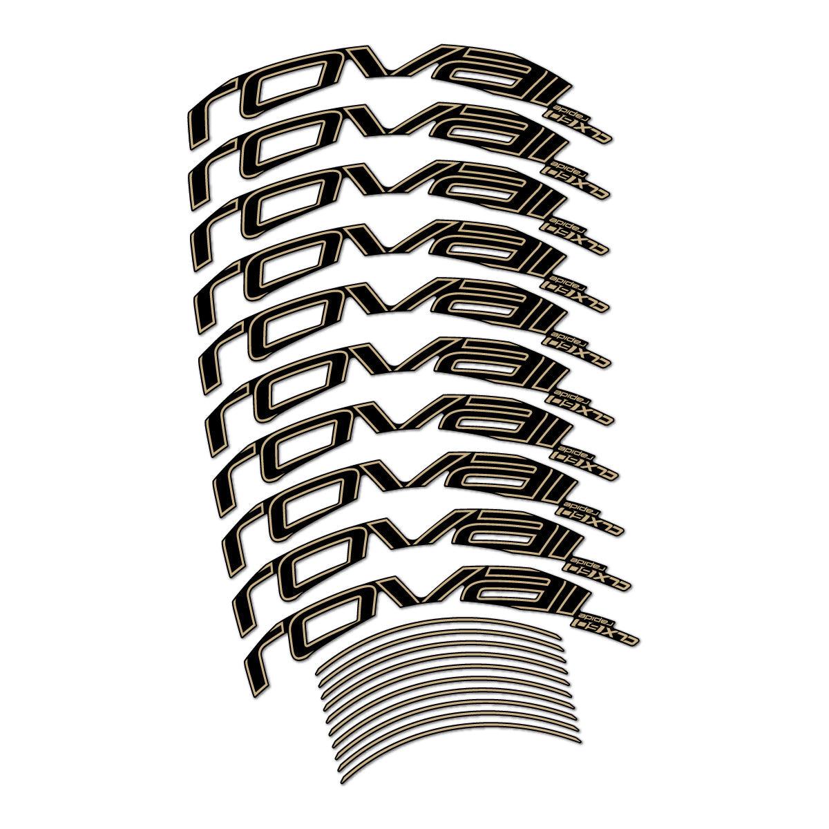 Sand decal for Roval CLX 60 Rim Brake road wheel 60mm – bike sticker vinyl