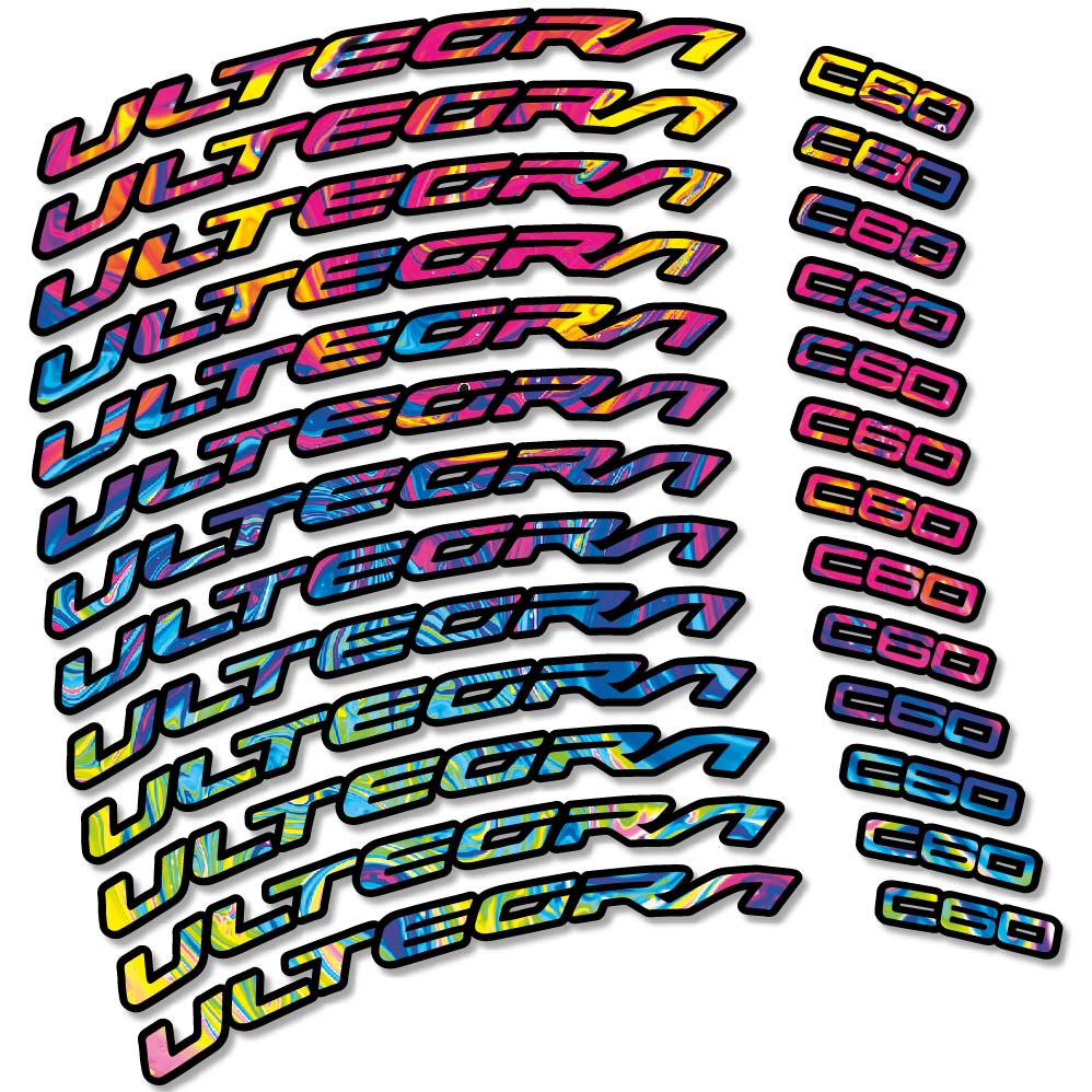 Stickers Shimano Ultegra C60 compatibles Autocollants roues Route