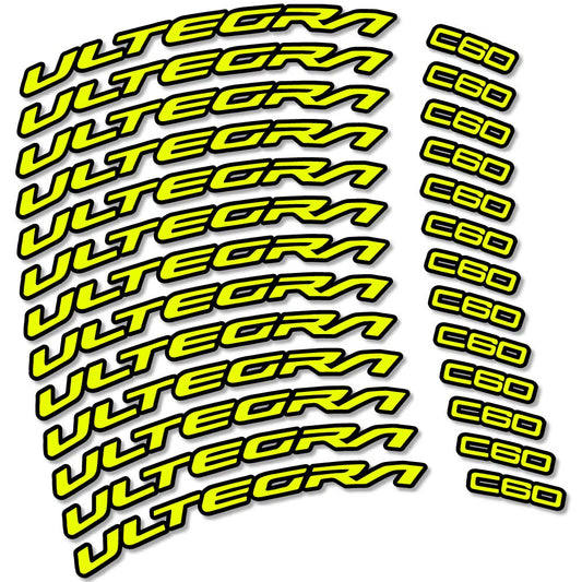 Stickers Shimano Ultegra C60 compatibles Autocollants roues Route