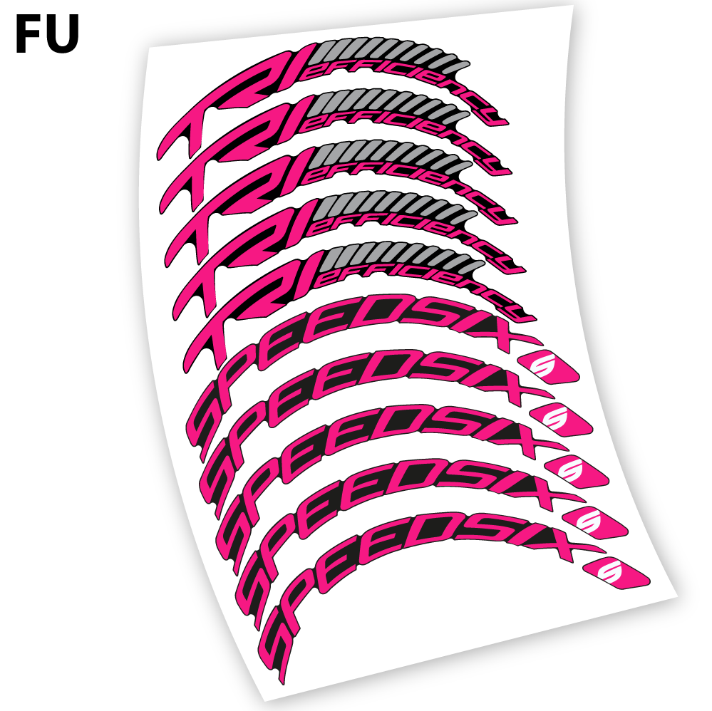 Stickers Speedsix TRI efficiency 60 compatibles Autocollants roues Route