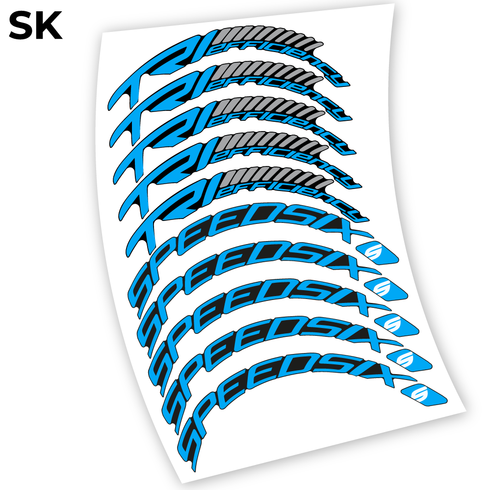 Stickers Speedsix TRI efficiency 60 compatibles Autocollants roues Route