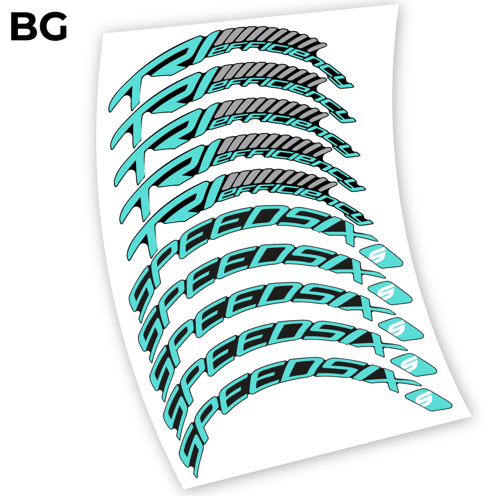 Stickers Speedsix TRI efficiency 60 compatibles Autocollants roues Route
