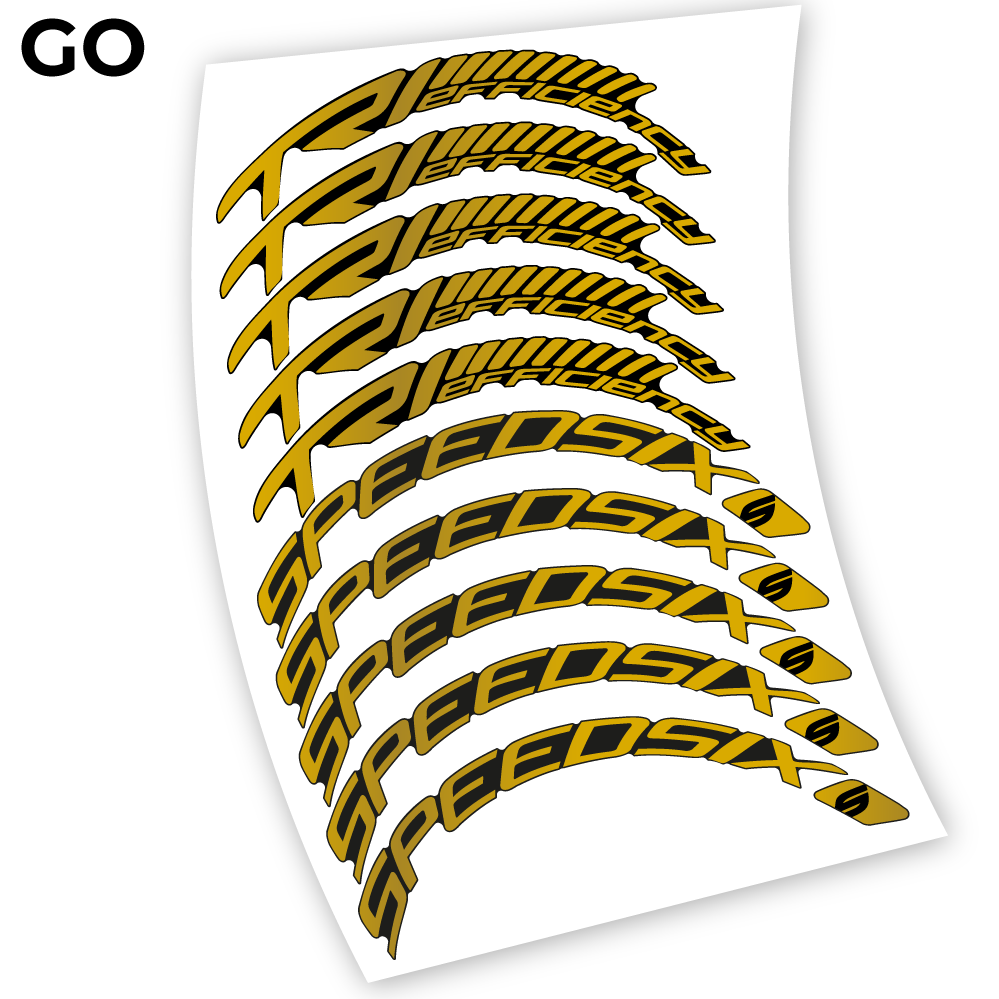 Stickers Speedsix TRI efficiency 60 compatibles Autocollants roues Route