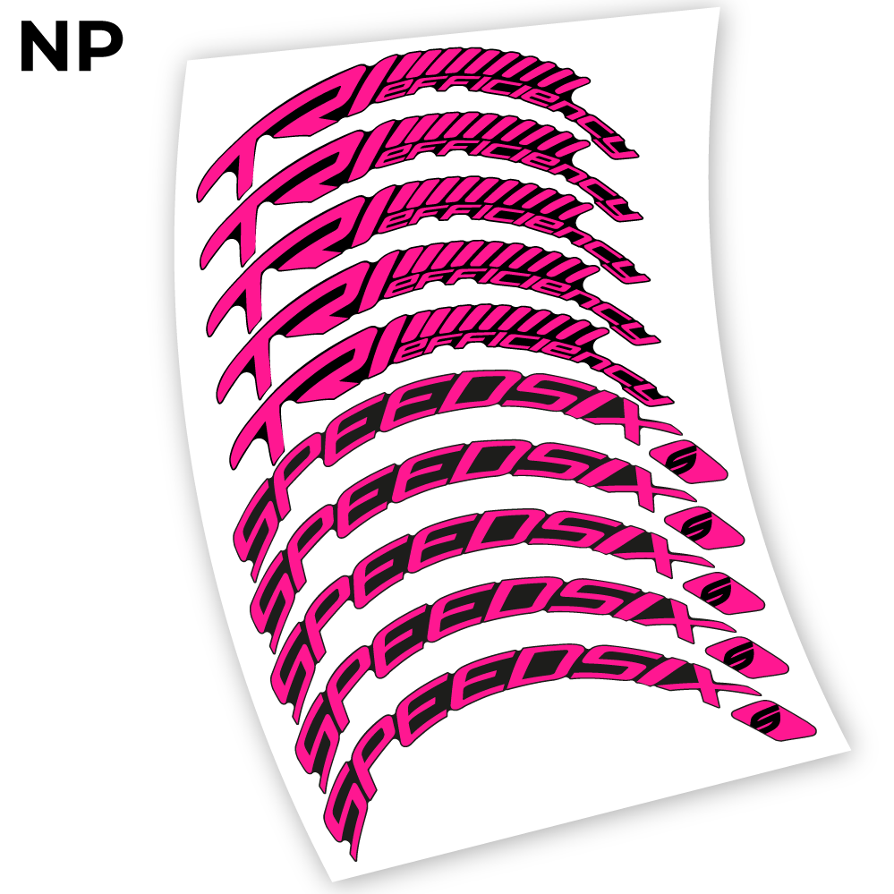 Stickers Speedsix TRI efficiency 60 compatibles Autocollants roues Route