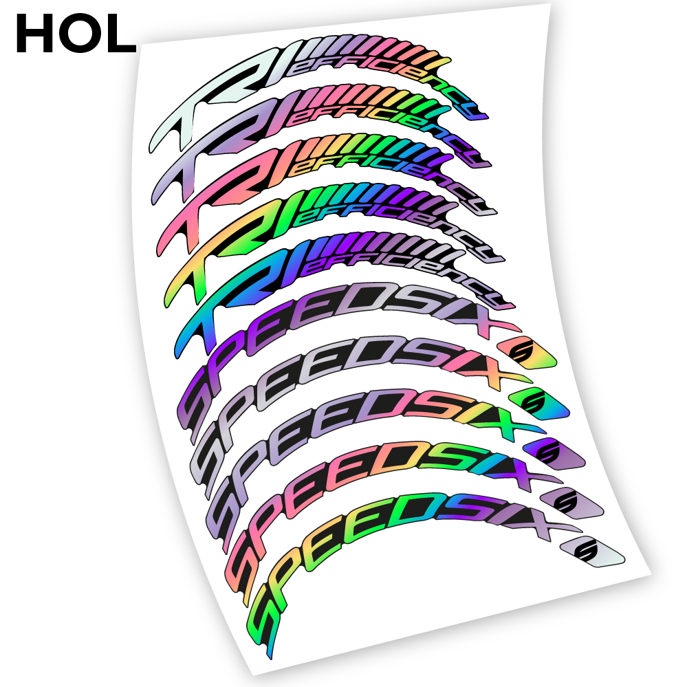 Stickers Speedsix TRI efficiency 60 compatibles Autocollants roues Route