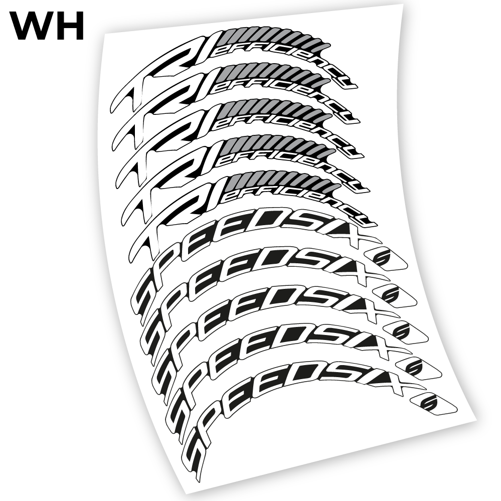 Stickers Speedsix TRI efficiency 60 compatibles Autocollants roues Route