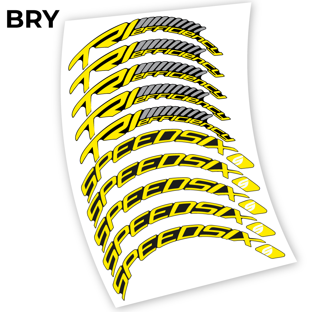 Stickers Speedsix TRI efficiency 60 compatibles Autocollants roues Route