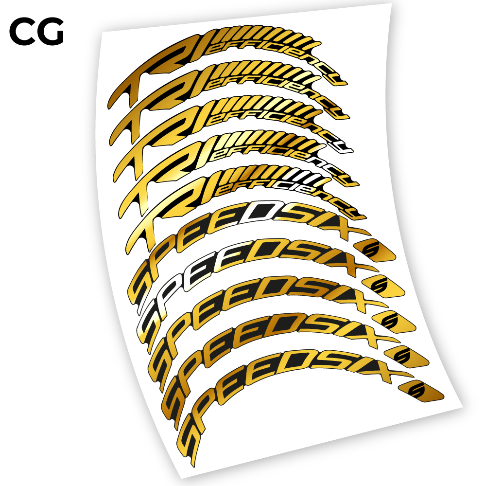 Stickers Speedsix TRI efficiency 60 compatibles Autocollants roues Route