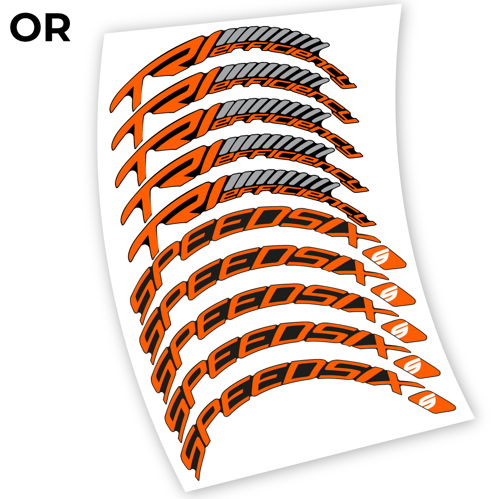 Stickers Speedsix TRI efficiency 60 compatibles Autocollants roues Route