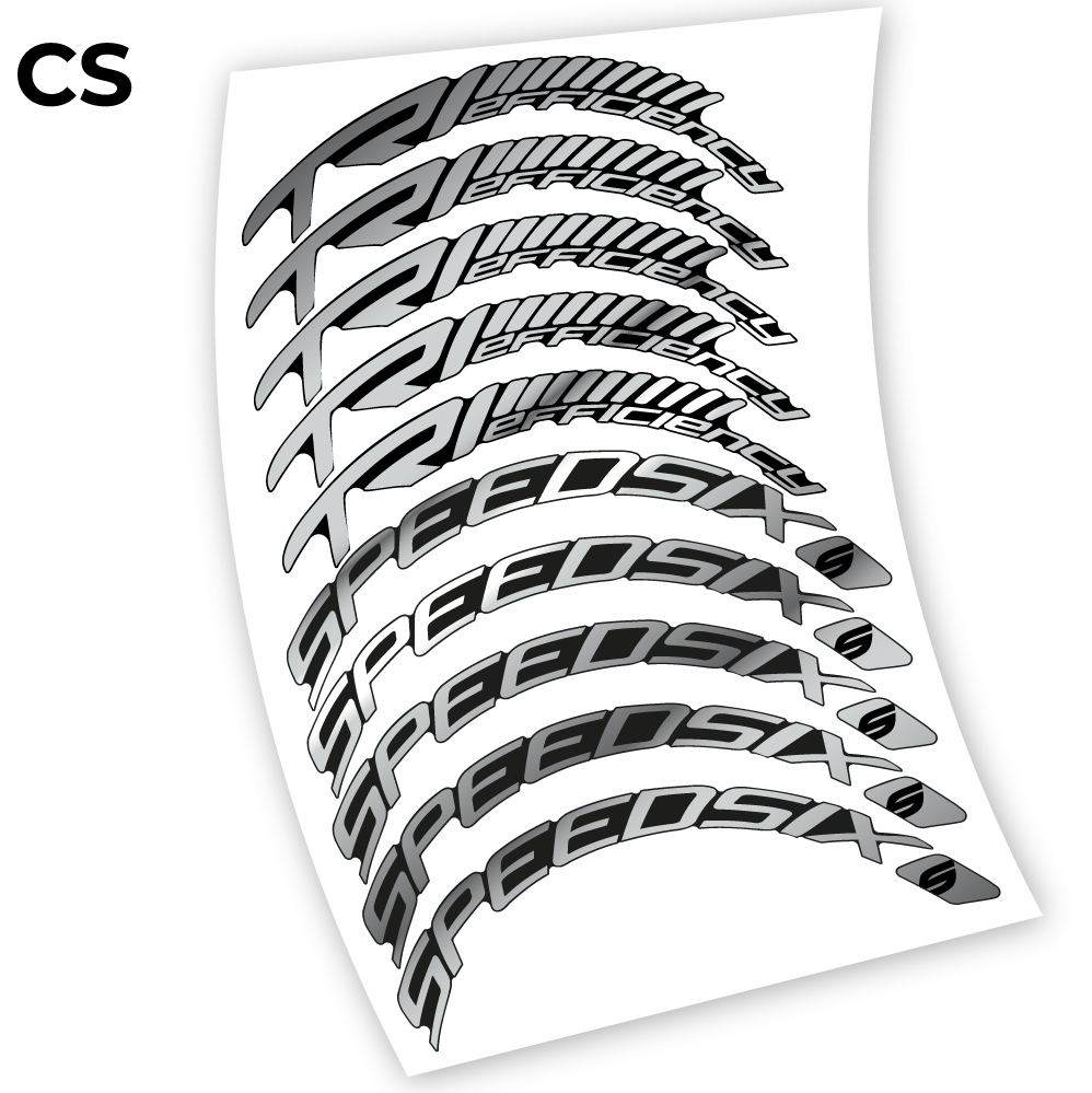 Stickers Speedsix TRI efficiency 60 compatibles Autocollants roues Route