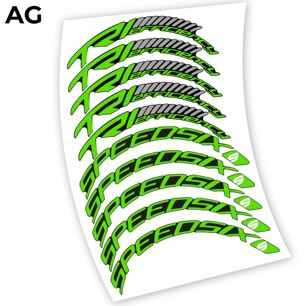 Stickers Speedsix TRI efficiency 60 compatibles Autocollants roues Route