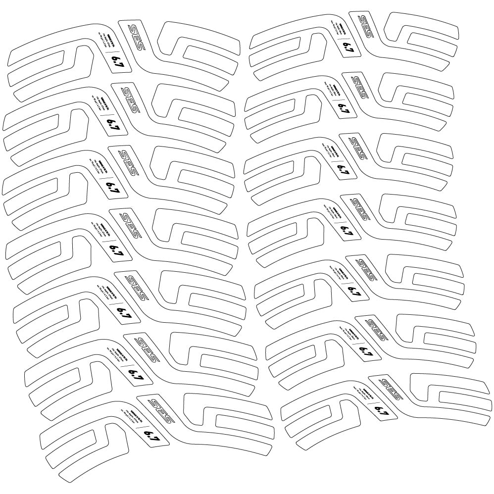 Stickers Enve Ses 6.7, Route profile 60 & 67mm compatibles Autocollants roues Route