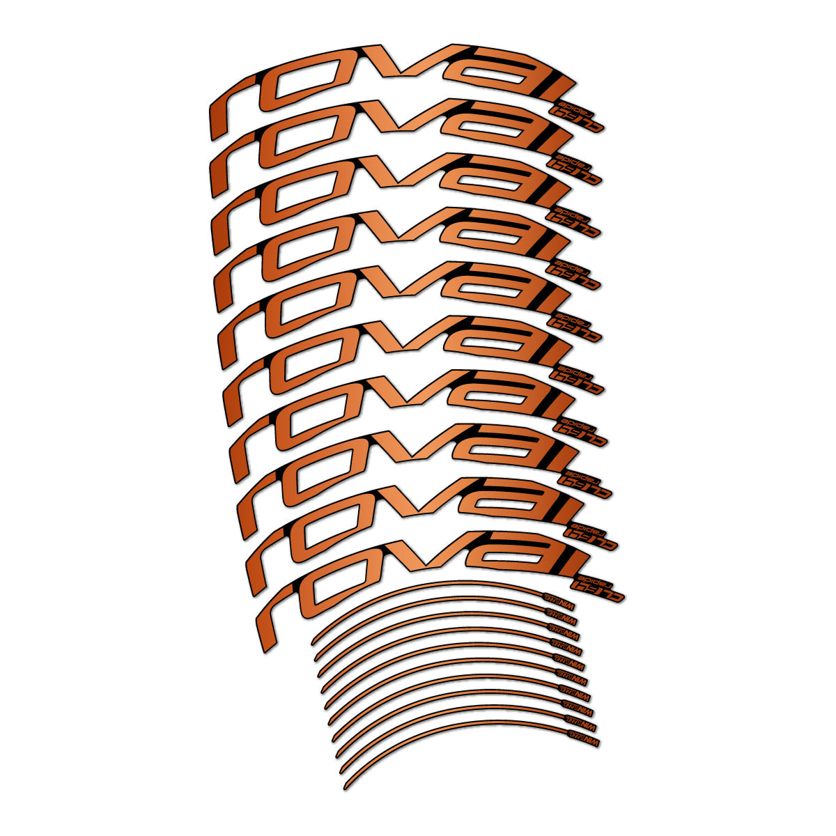 Bronze decal for Roval CL 64 Rim Brake road wheel 64mm – bike sticker vinyl