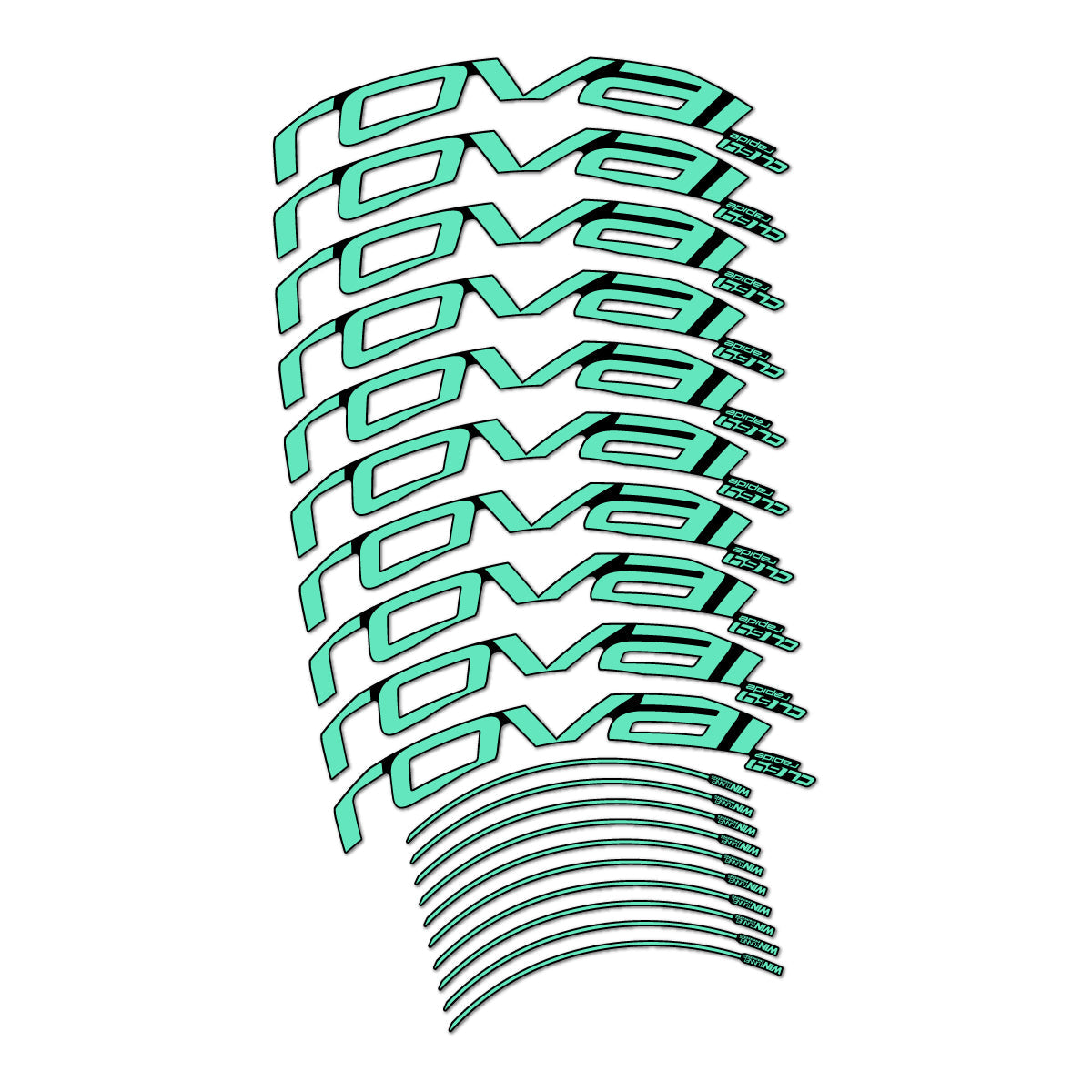 Mint decal for Roval CL 64 Rim Brake road wheel 64mm – bike sticker vinyl