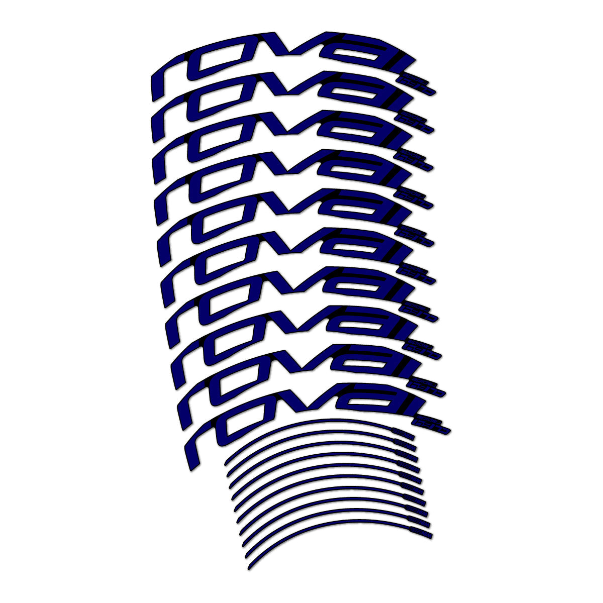 Scandinavian Blue decal for Roval CL 64 Rim Brake road wheel 64mm – bike sticker vinyl