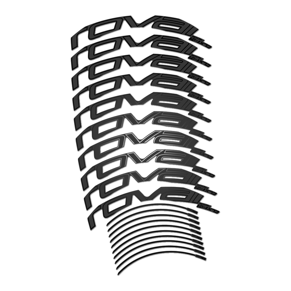 Black decal for Roval CLX 64 Rim Brake road wheel 64mm – bike sticker vinyl