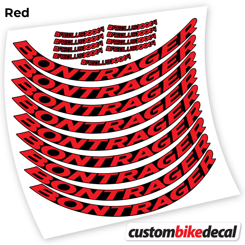 Red decal for Bontrager Aeolus XXX4 Disc road wheel 45mm – bike sticker vinyl