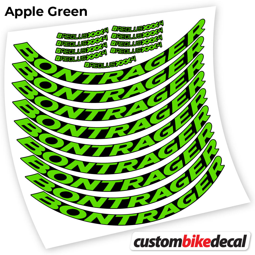 Apple Green decal for Bontrager Aeolus XXX4 Disc road wheel 45mm – bike sticker vinyl