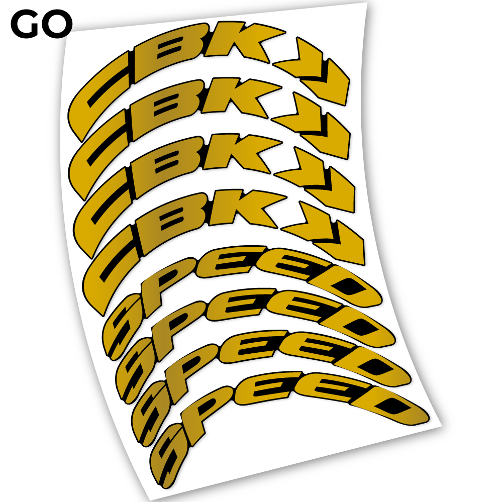 Stickers CBK Speed 80 compatibles Autocollants roues Route