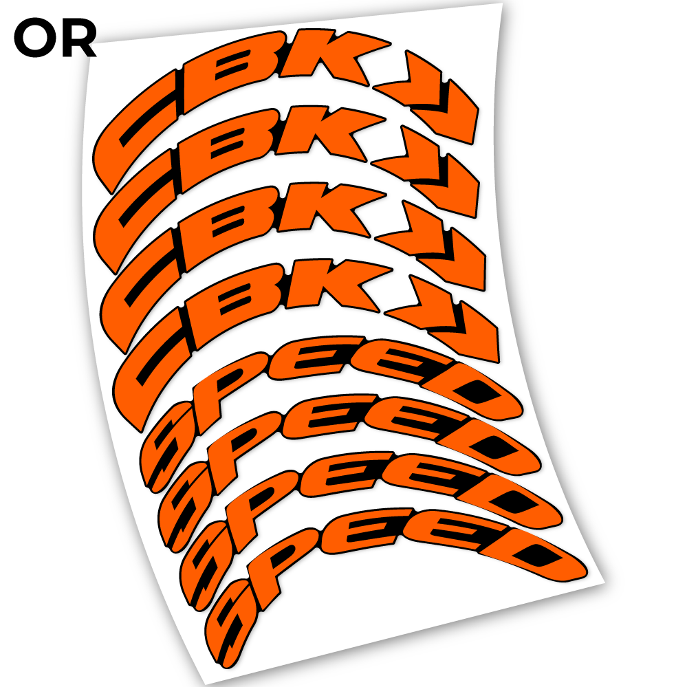 Stickers CBK Speed 80 compatibles Autocollants roues Route