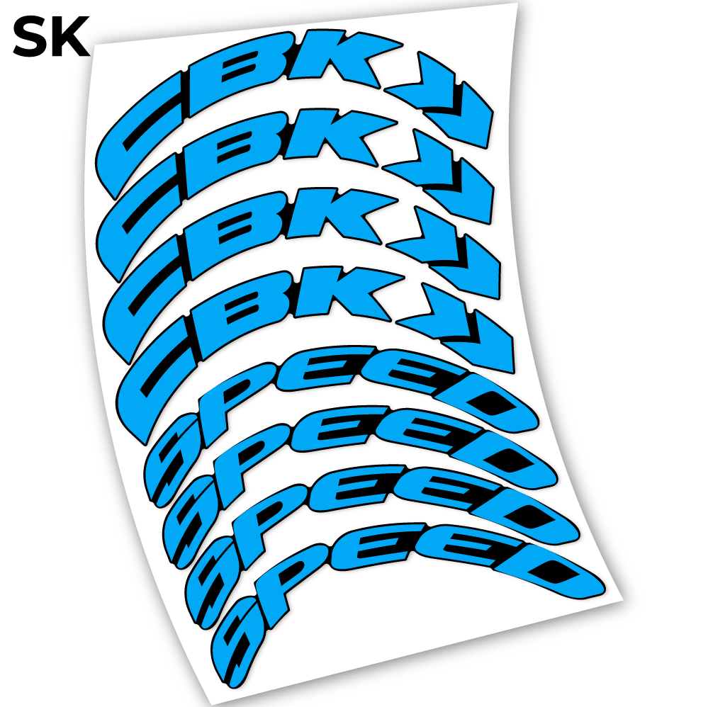 Stickers CBK Speed 80 compatibles Autocollants roues Route