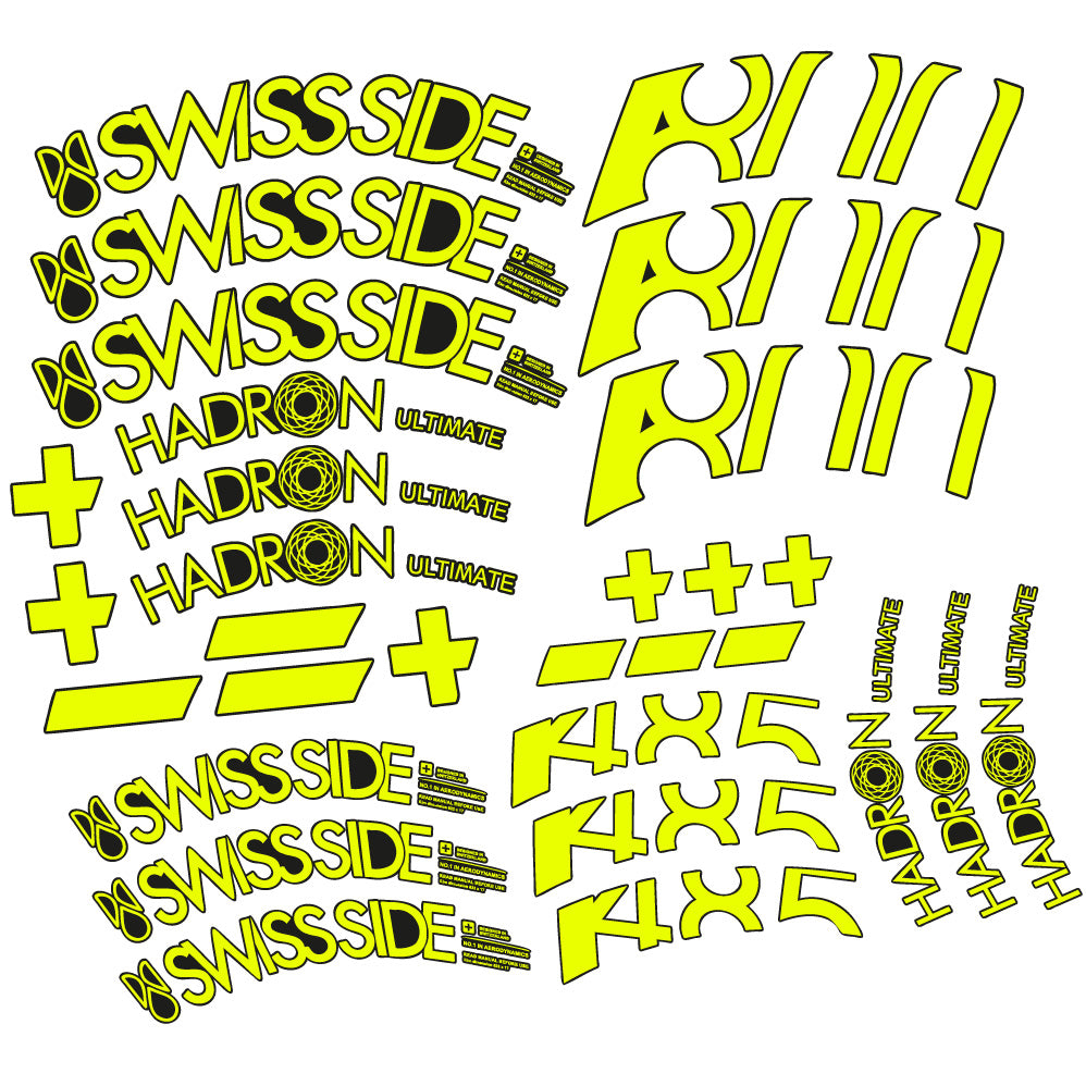 Stickers SwissSide Hadron Ultimate 800/485, Route 80+48.5mm Autocollants roues Route