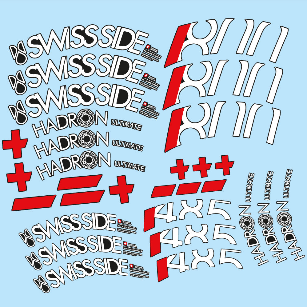 Stickers SwissSide Hadron Ultimate 800485 compatibles - Autocollants roue vélo route