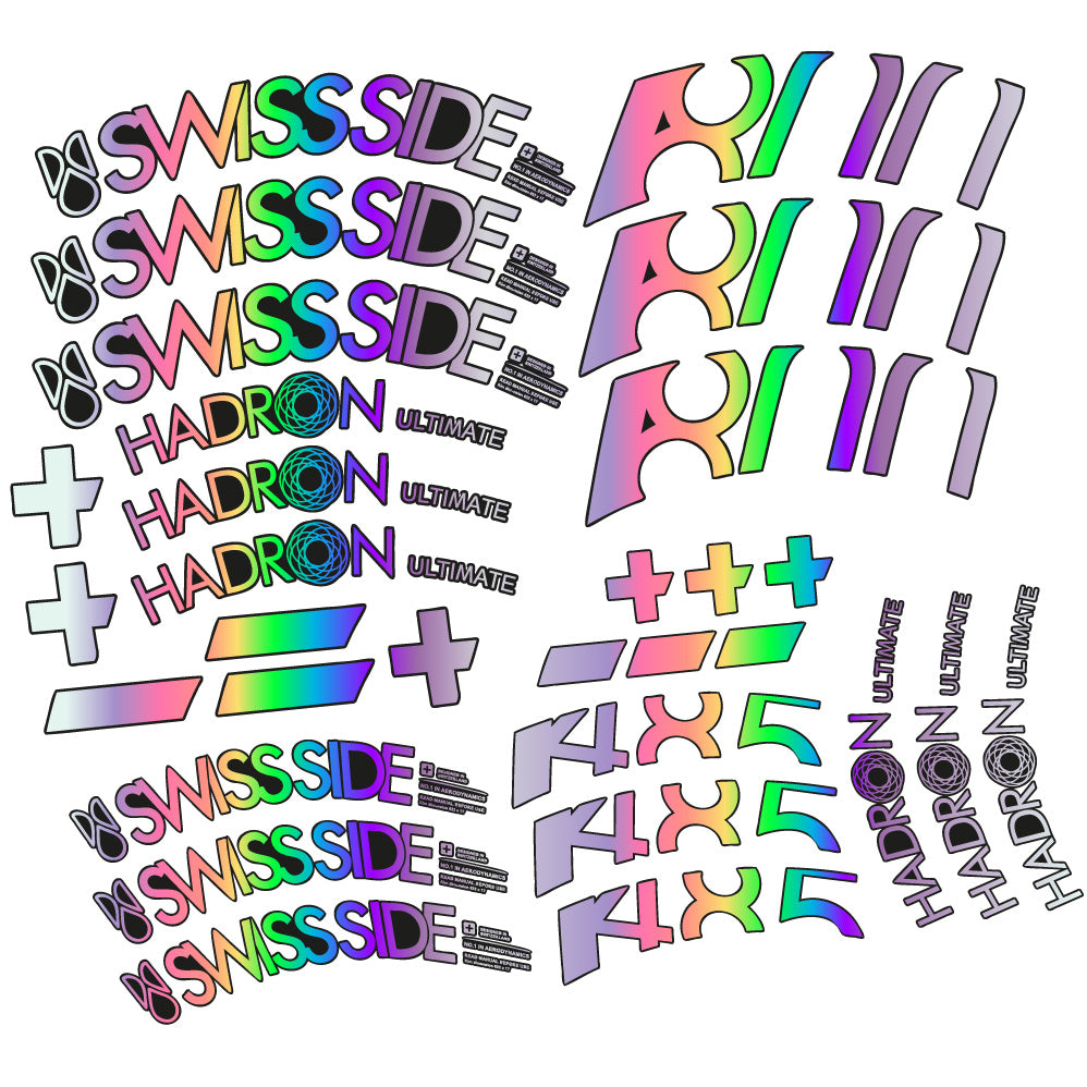 Stickers SwissSide Hadron Ultimate 800/485, Route 80+48.5mm Autocollants roues Route