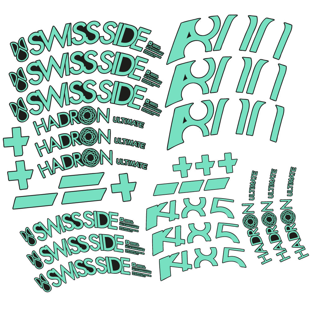Stickers SwissSide Hadron Ultimate 800485 compatibles - Autocollants roue vélo route