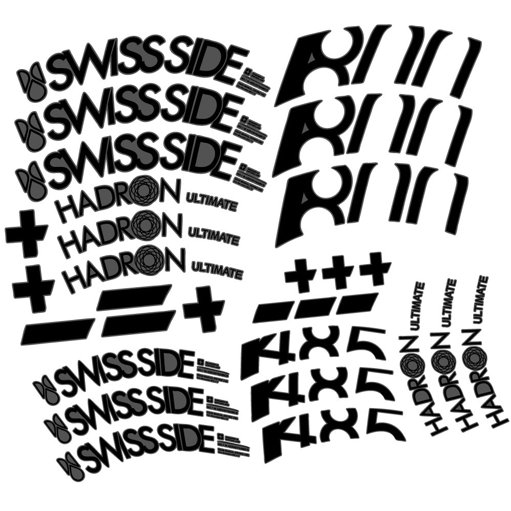 Stickers SwissSide Hadron Ultimate 800/485, Route 80+48.5mm Autocollants roues Route