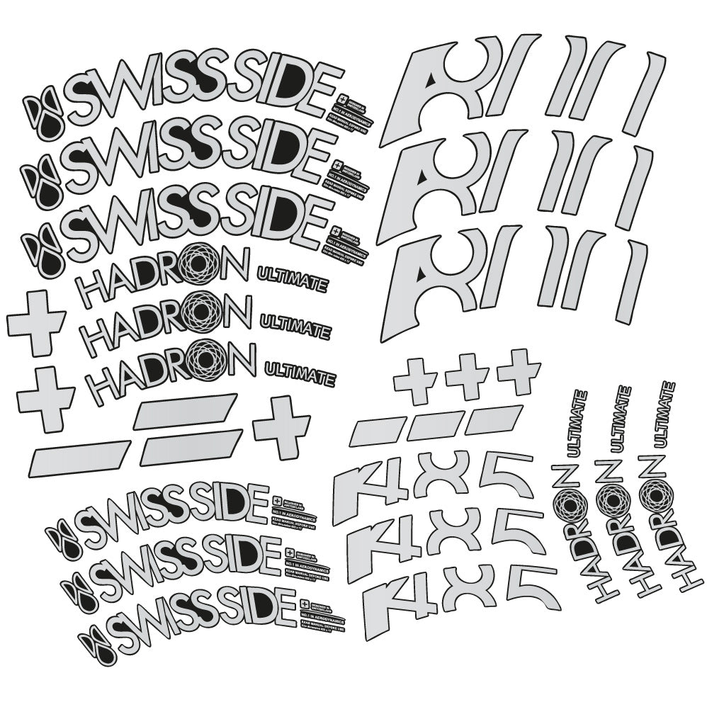 Stickers SwissSide Hadron Ultimate 800/485, Route 80+48.5mm Autocollants roues Route