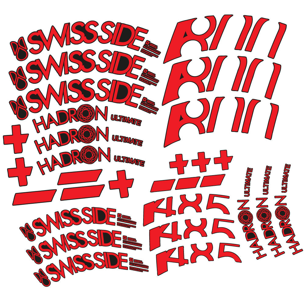Stickers SwissSide Hadron Ultimate 800/485, Route 80+48.5mm Autocollants roues Route