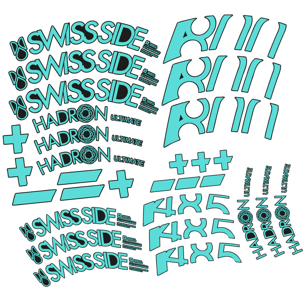 Stickers SwissSide Hadron Ultimate 800485 compatibles - Autocollants roue vélo route