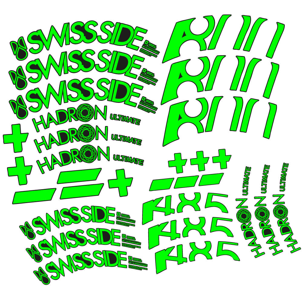 Stickers SwissSide Hadron Ultimate 800/485, Route 80+48.5mm Autocollants roues Route