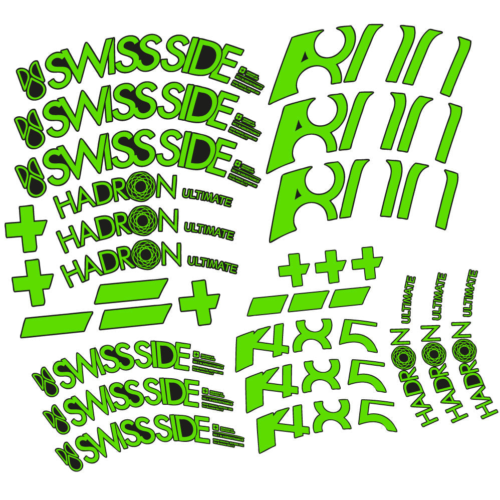 Stickers SwissSide Hadron Ultimate 800485 compatibles - Autocollants roue vélo route