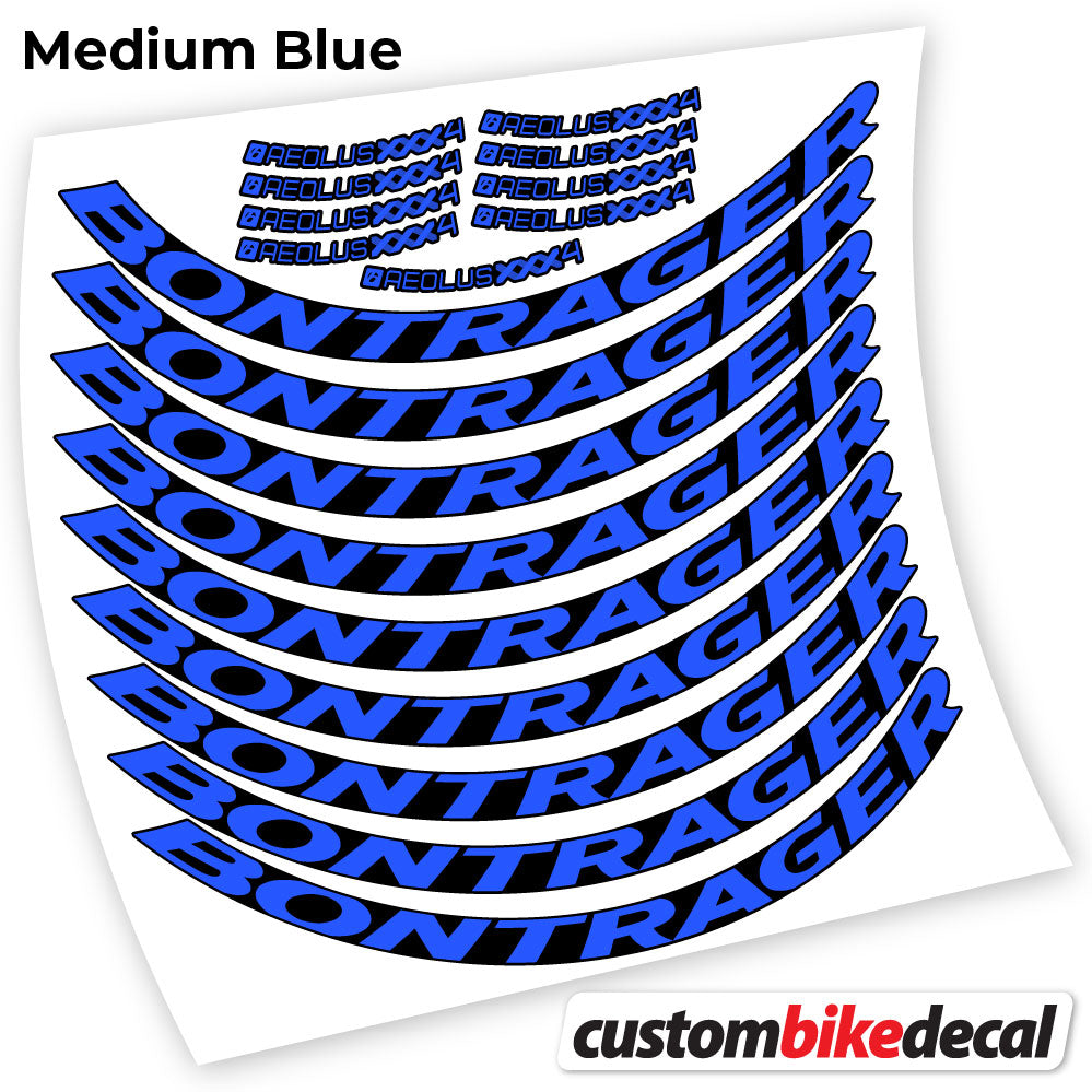 Medium Blue decal for Bontrager Aeolus XXX4 Disc road wheel 45mm – bike sticker vinyl