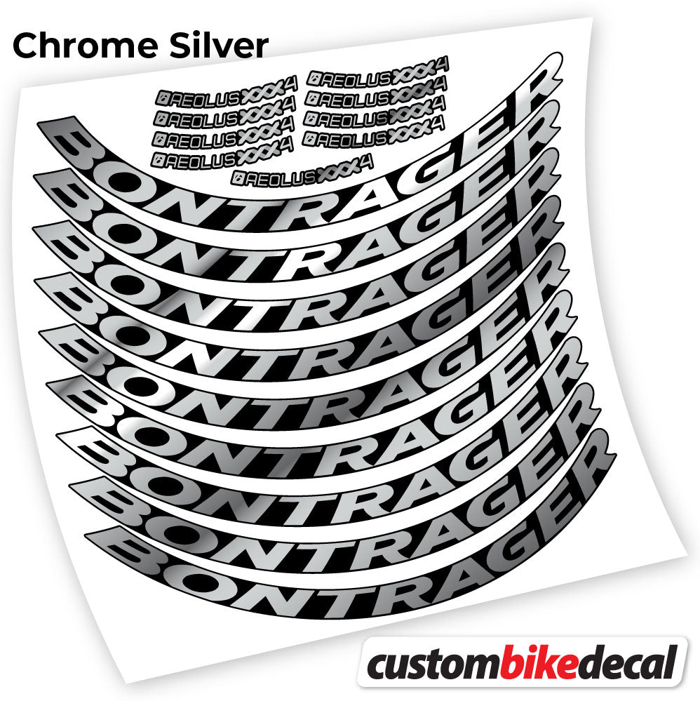 Chrome Silver decal for Bontrager Aeolus XXX4 Disc road wheel 45mm – bike sticker vinyl