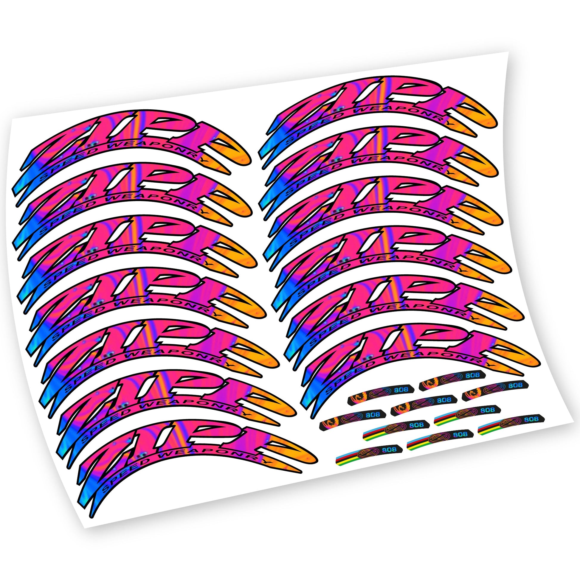 Stickers Zipp 808 compatibles Autocollants roues Route
