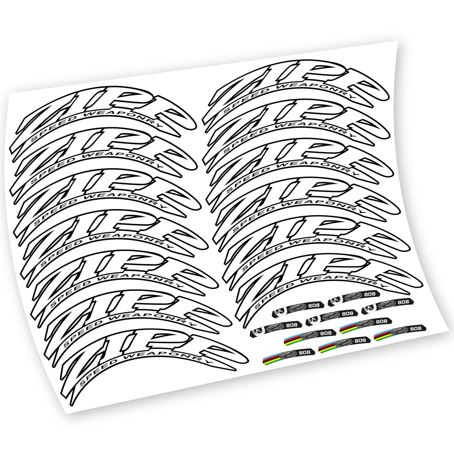 Stickers Zipp 808 compatibles Autocollants roues Route