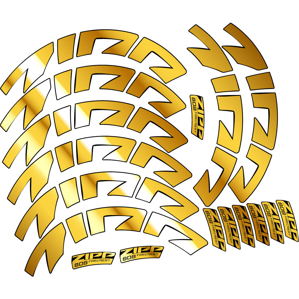 Stickers Zipp 808 FC, Route profile 88 compatibles Autocollants roues Route