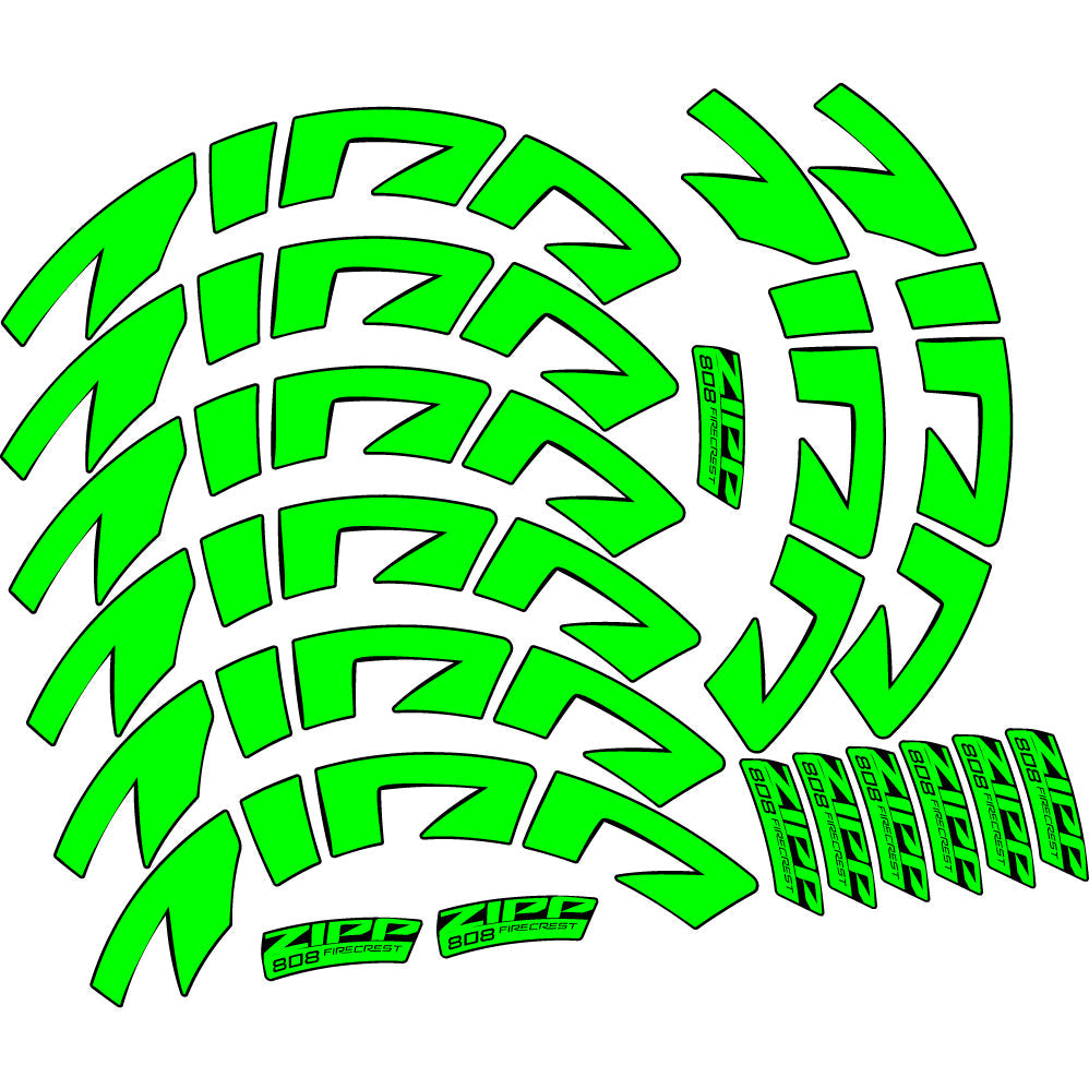 Stickers Zipp 808 FC, Route profile 88 compatibles Autocollants roues Route