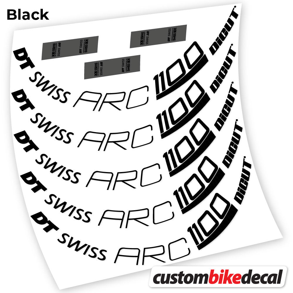 Black decal for DT Swiss ARC 1100 Dicut 80 road wheel 80mm – bike sticker vinyl