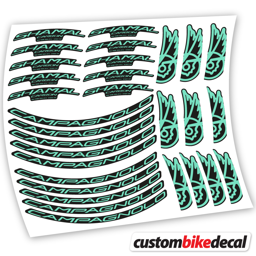 Mint decal for Campagnolo Shamal C21 Carbon 35+40mm road wheel – bike sticker vinyl