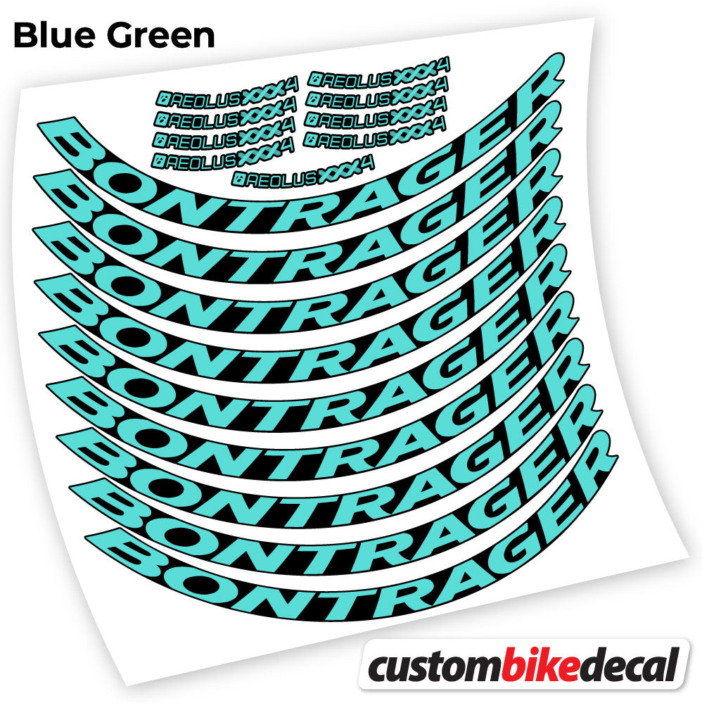 Blue Green decal for Bontrager Aeolus XXX4 Disc road wheel 45mm – bike sticker vinyl