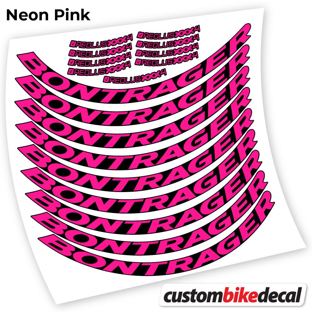 Neon Pink decal for Bontrager Aeolus XXX4 Disc road wheel 45mm – bike sticker vinyl