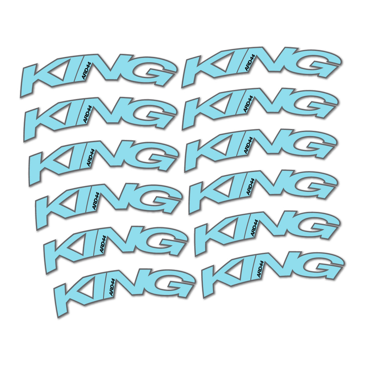 Stickers compatibles Chris King ARD44 2023-2026 pour jantes route – autocollants vinyle - Cyan Glacier