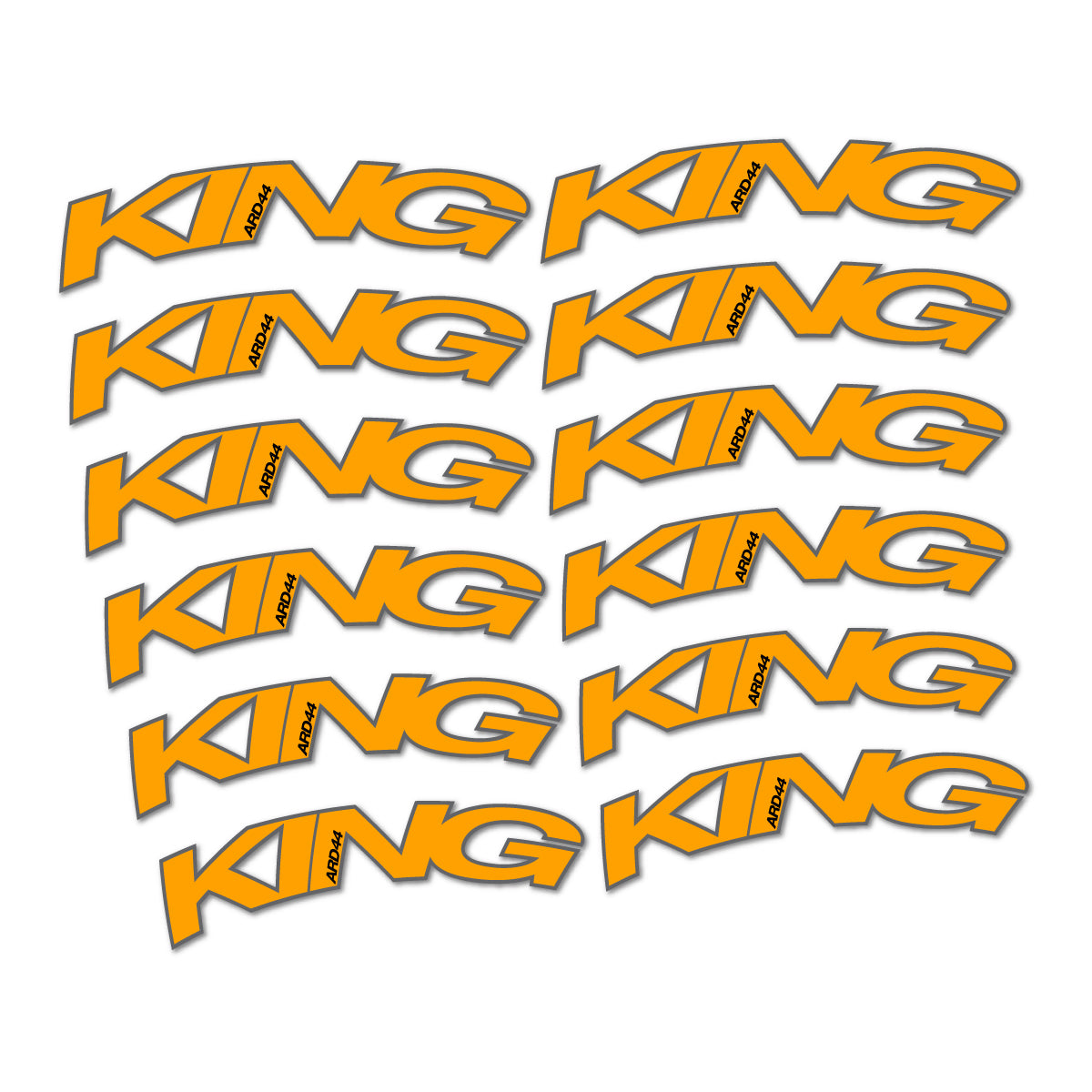 Stickers compatibles Chris King ARD44 2023-2026 pour jantes route – autocollants vinyle - Jaune Orangé